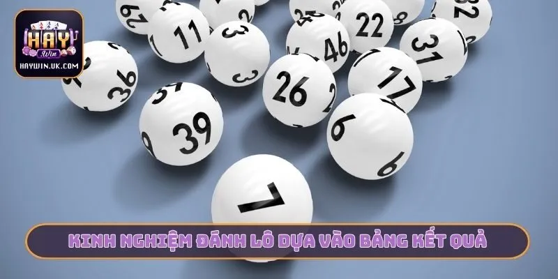 Kinh nghiệm đánh lô dựa vào bảng kết quả