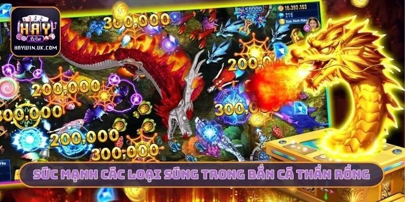 Sức mạnh các loại súng trong bắn cá thần Rồng